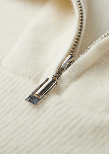 Premium Cashmere Ribbed Half-Zip Sweater - photo 5