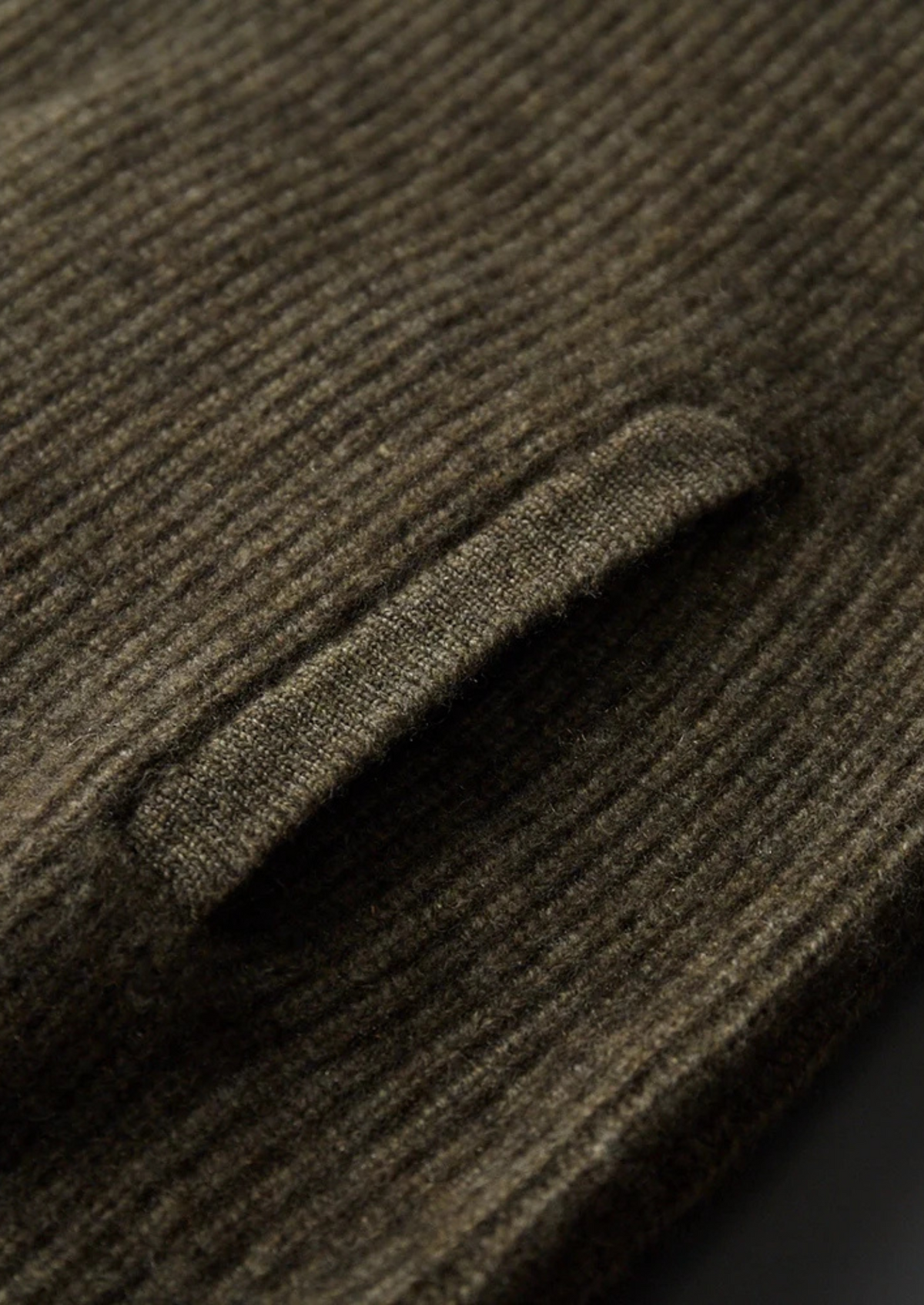 Premium Cashmere Ribbed High Collar Cardigan - photo 5