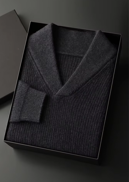 Premium Cashmere Ribbed V-Neck Sweater - photo 13
