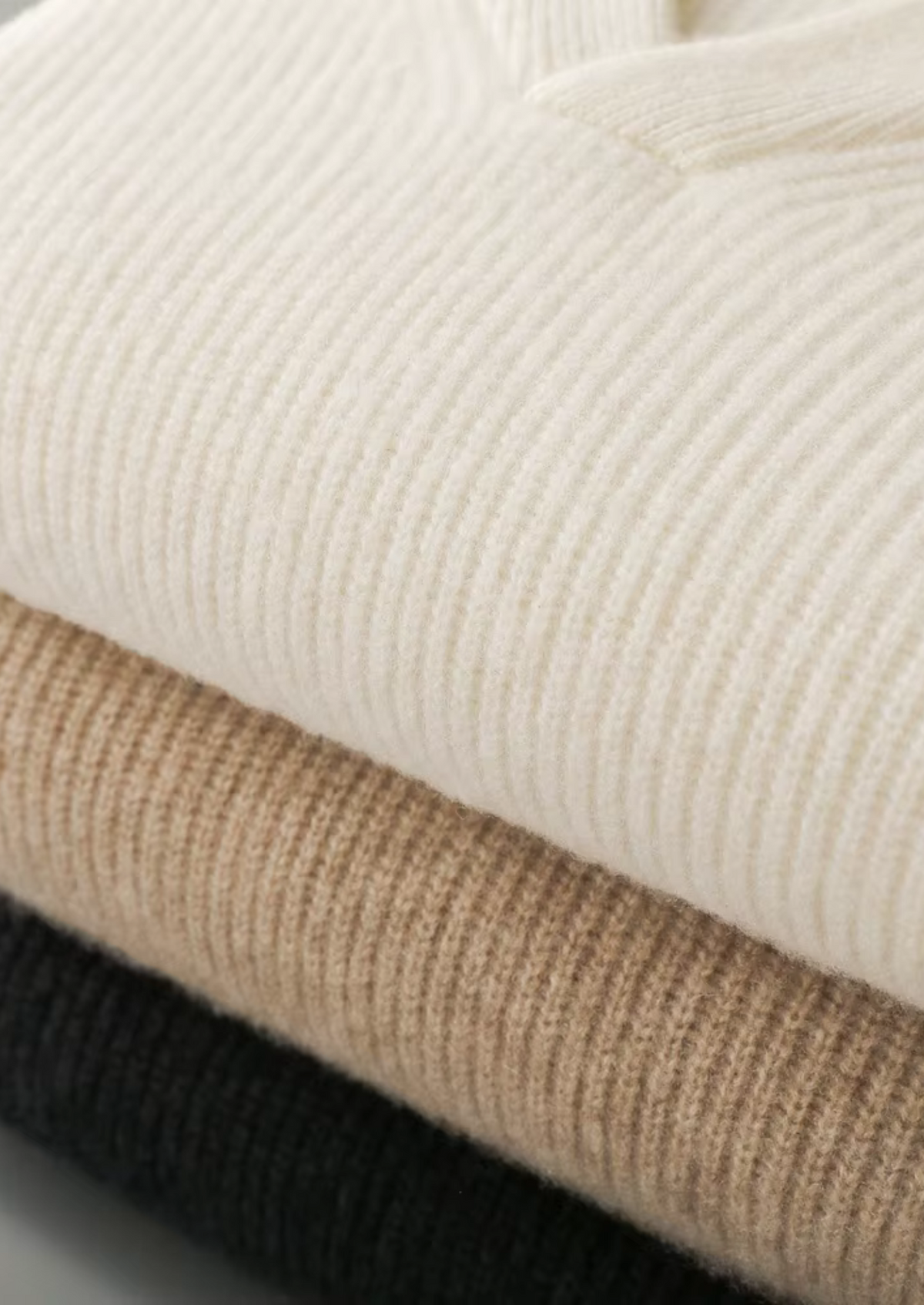 Premium Cashmere Ribbed V-Neck Sweater - photo 15