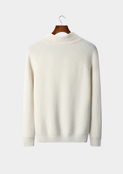 Premium Cashmere Ribbed V-Neck Sweater - photo 2