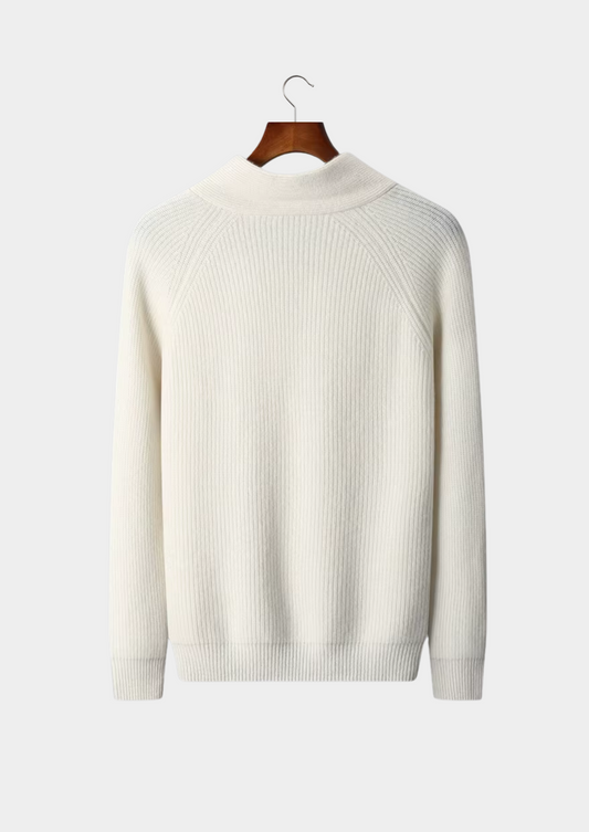 Premium Cashmere Ribbed V-Neck Sweater - photo 2