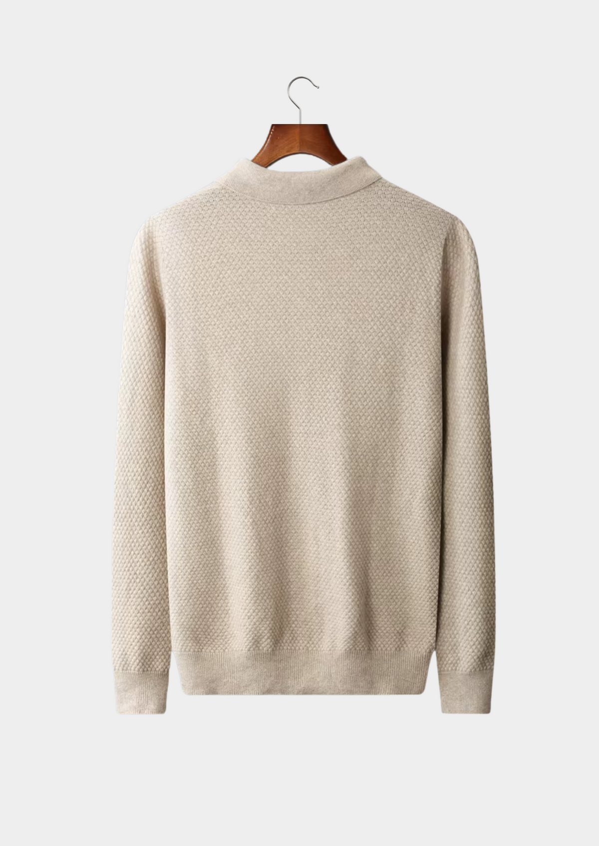 Premium Cashmere Textured Sweater Polo - photo 2