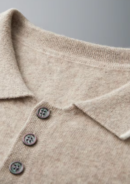 Premium Cashmere Two Tone Button Polo - photo 4