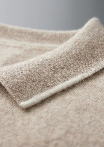 Premium Cashmere Two Tone Button Polo - photo 6