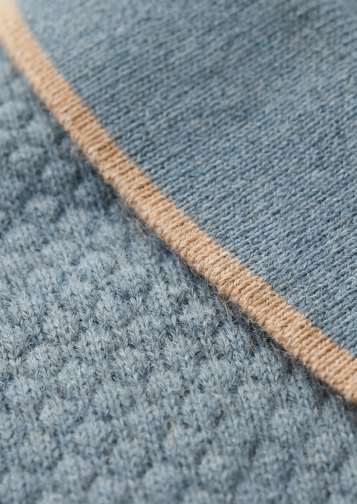 Premium Cashmere Sea Blue Two-Tone Polo - photo 5