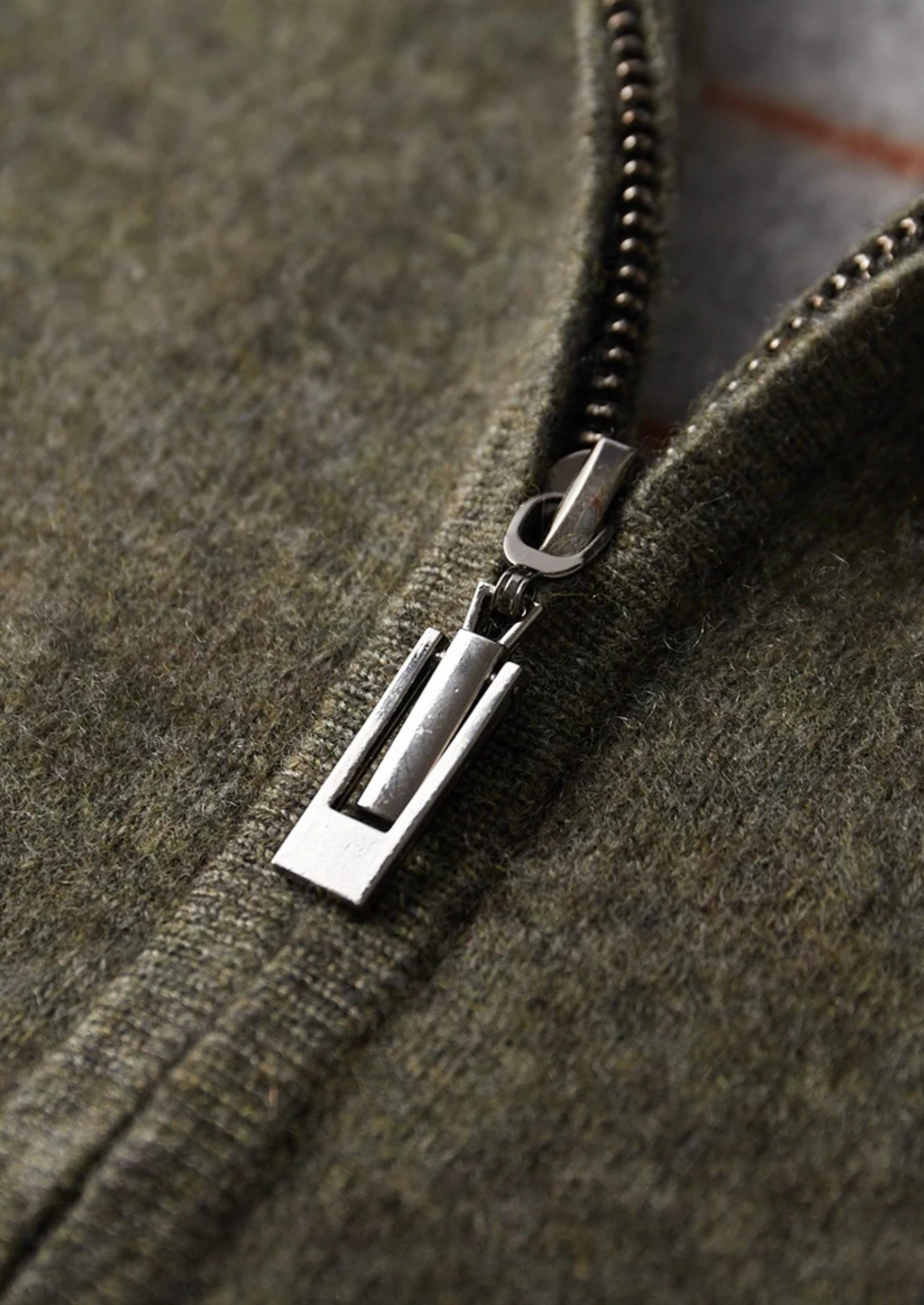 Premium Cashmere Two Tone Zip Cardigan - photo 12