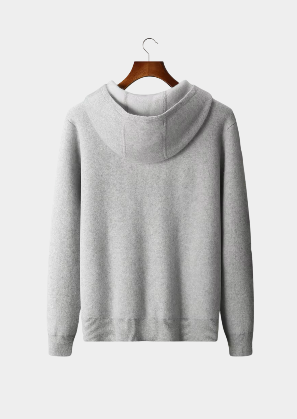 Premium Cashmere Two Tone Zipper Hoodie - photo 2