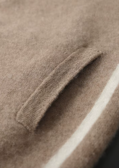 Premium Cashmere Two-Tone Zipper Hoodie - photo 15