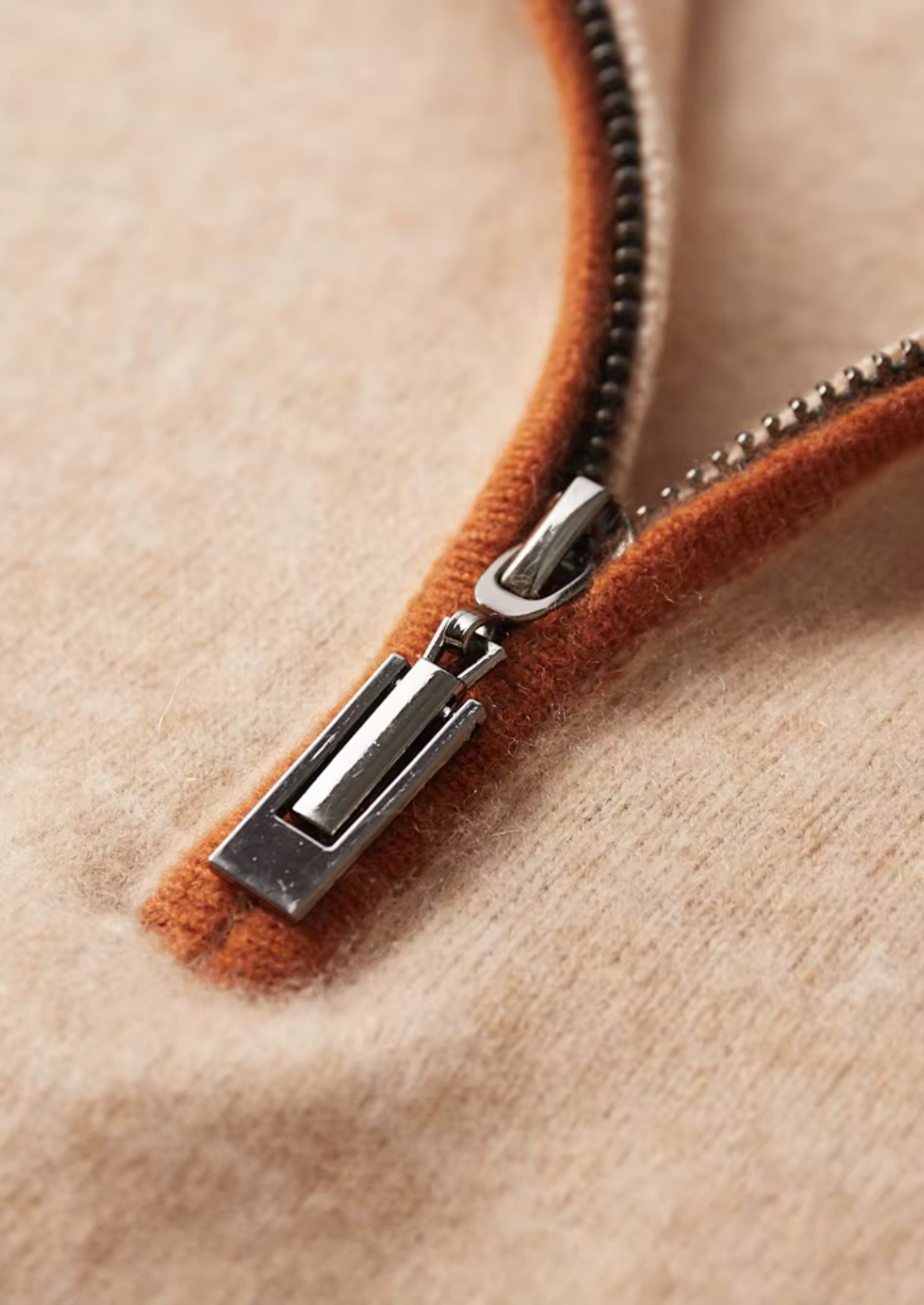 Premium Cashmere Two Tone Zipper Polo - photo 6