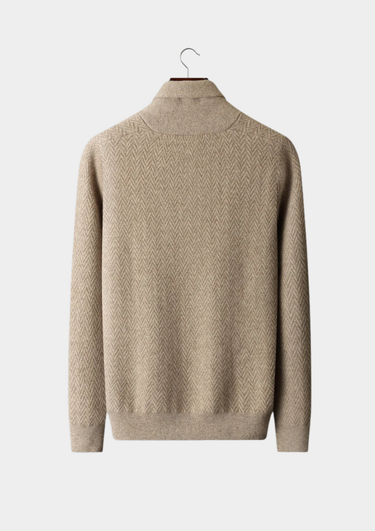 Premium Cashmere Zigzag Button Sweater - photo 2