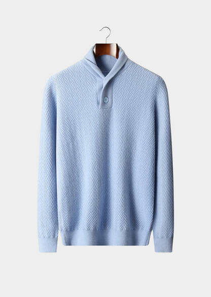Premium Cashmere Zigzag Button Sweater - photo 3