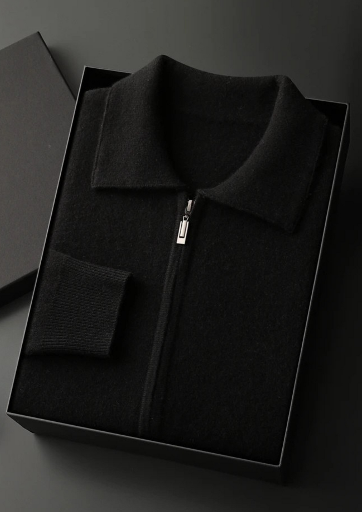 Premium Cashmere Zip Polo Cardigan - photo 10
