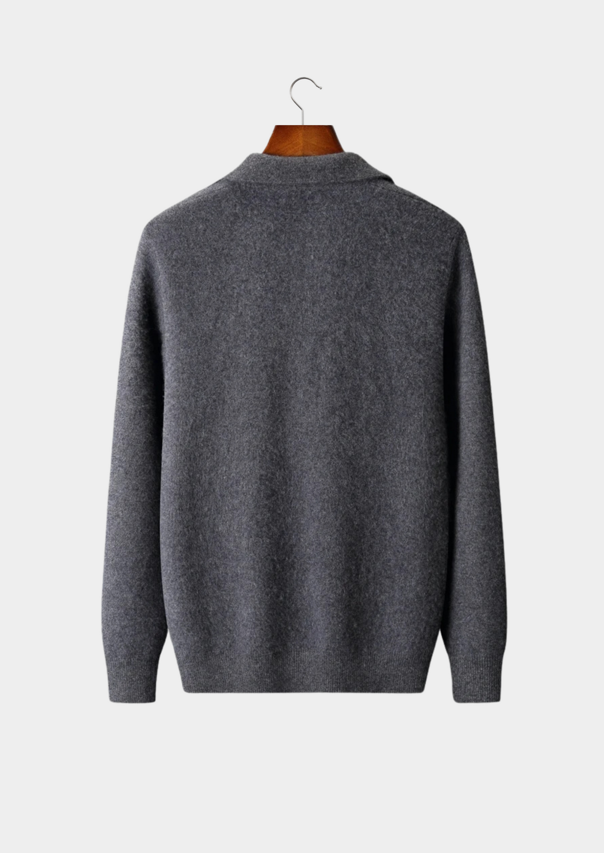 Premium Cashmere Zip Polo Cardigan - photo 2