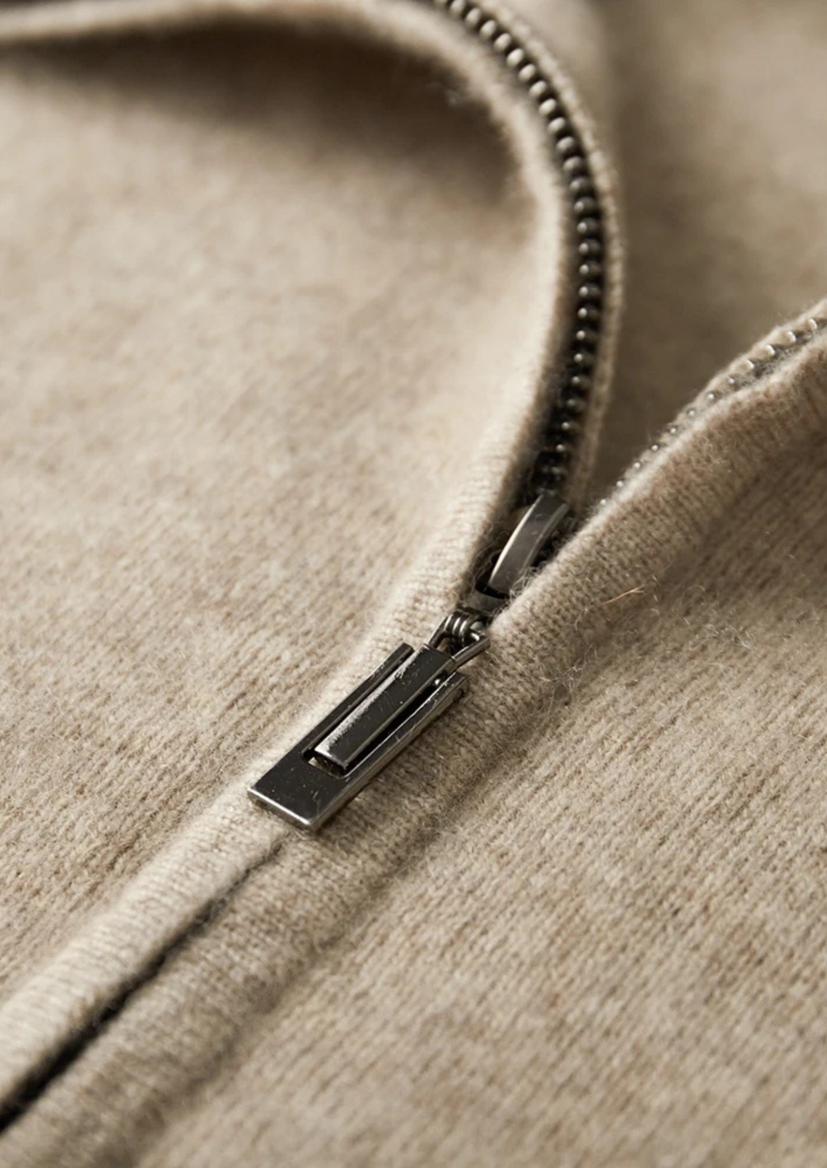 Premium Cashmere Zip Polo Cardigan - photo 9