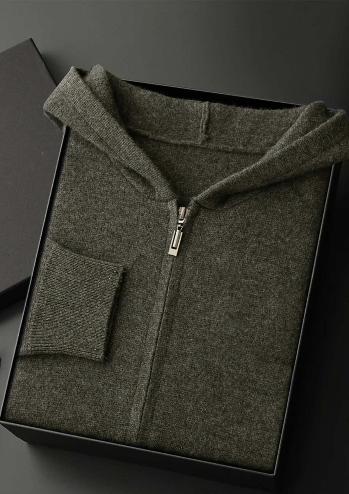 Premium Cashmere Zipper Hoodie - photo 14