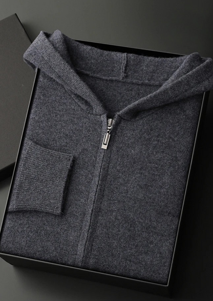 Premium Cashmere Zipper Hoodie - photo 3