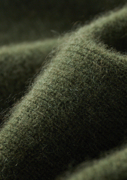 Pure Cashmere Olive Ribbed Half Zip - photo 12