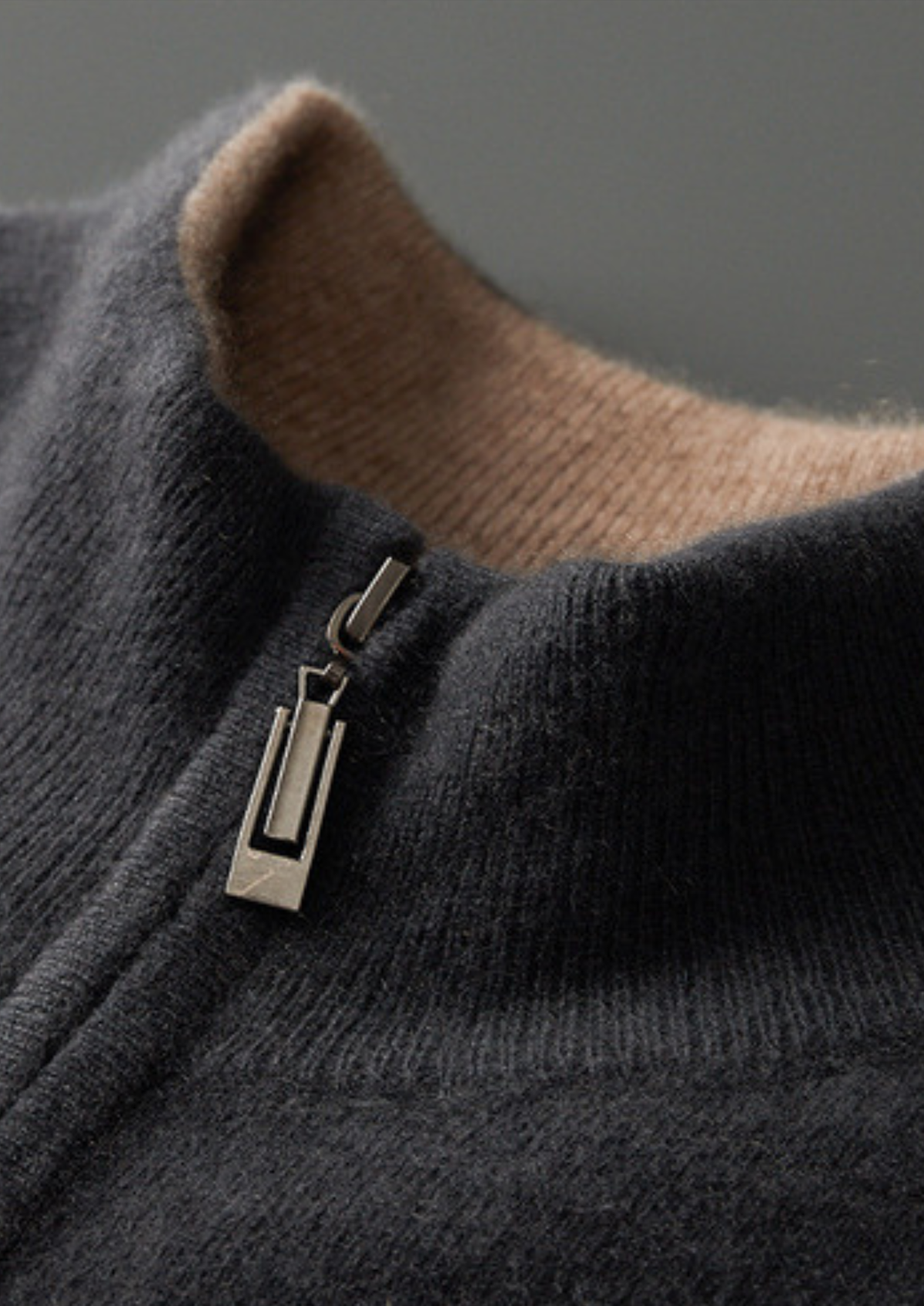 Pure Cashmere Dark Gray Dual Zip Cardigan - photo 4