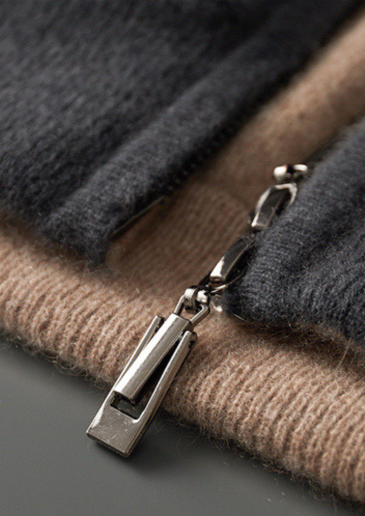 Pure Cashmere Dark Gray Dual Zip Cardigan - photo 6
