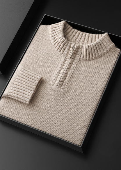 Pure Cashmere Off White Half Zip Sweater - photo 3