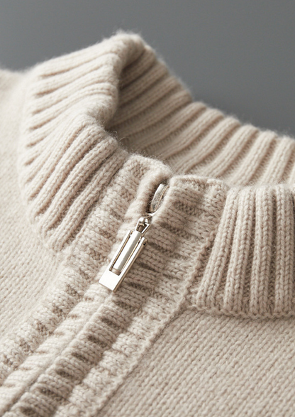 Pure Cashmere Off White Half Zip Sweater - photo 4