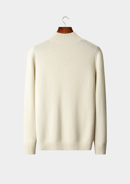 Pure Cashmere Ivory Patterned Mockneck - photo 2