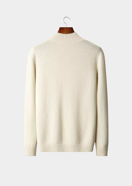 Pure Cashmere Ivory Patterned Mockneck - photo 2