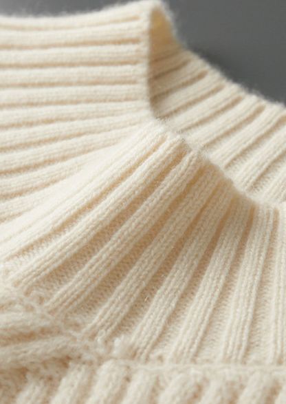 Pure Cashmere Ivory Patterned Mockneck - photo 5