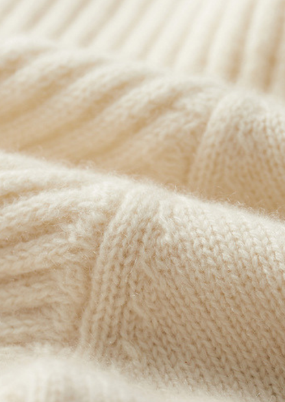 Pure Cashmere Ivory Patterned Mockneck - photo 8