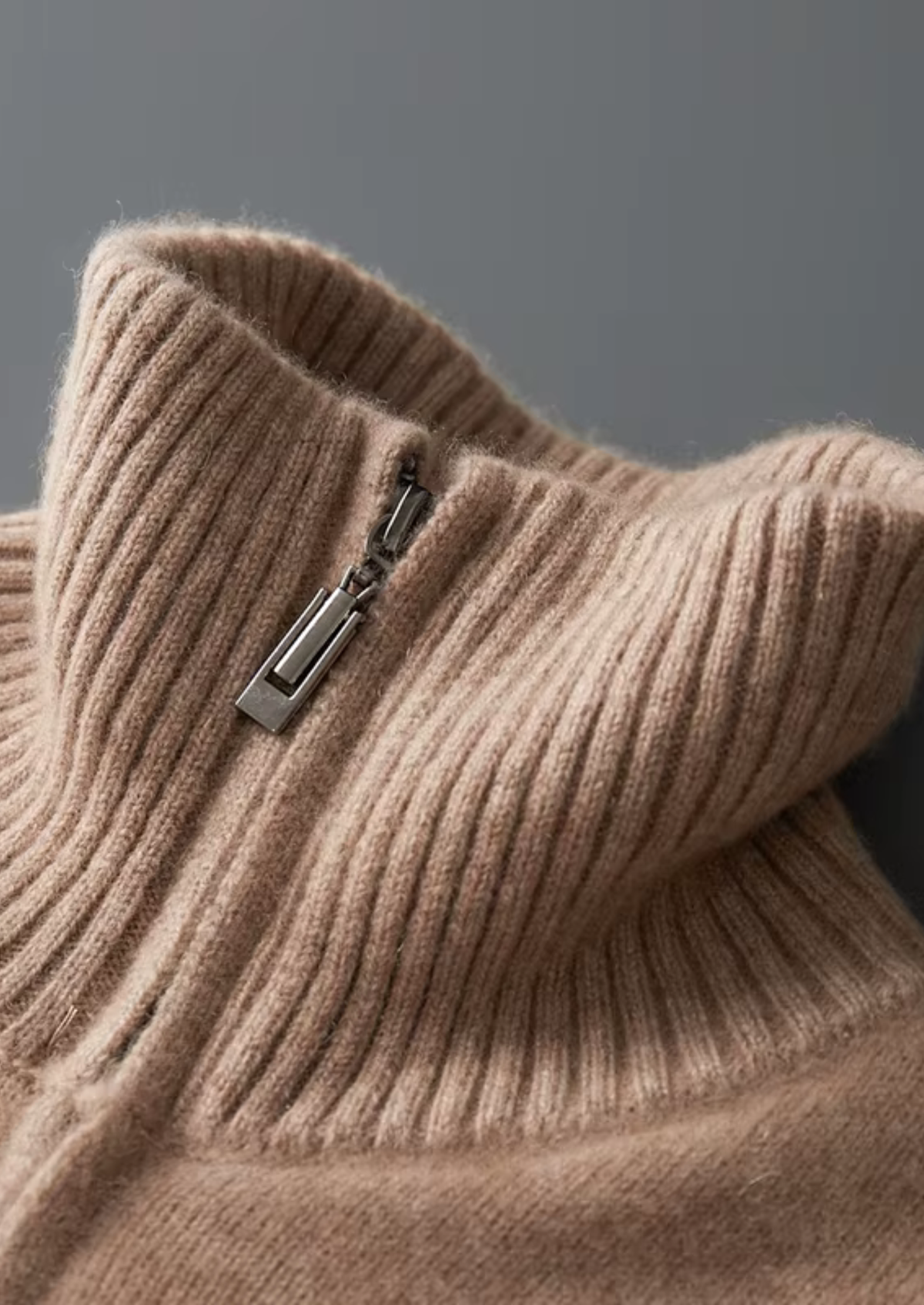 Pure Cashmere Beige Funnel Neck Cardigan - photo 4