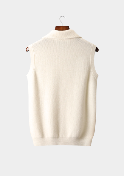 Pure Cashmere Ivory Body Warmer Vest - photo 2