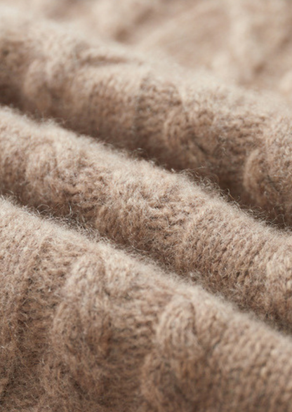 Pure Cashmere Beige Cable Half Zip Sweater - photo 4