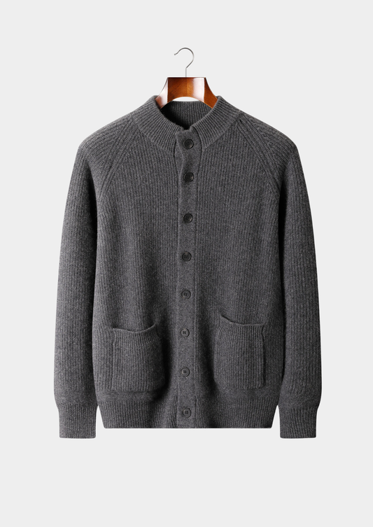 Pure Cashmere Dark Gray Button Overshirt