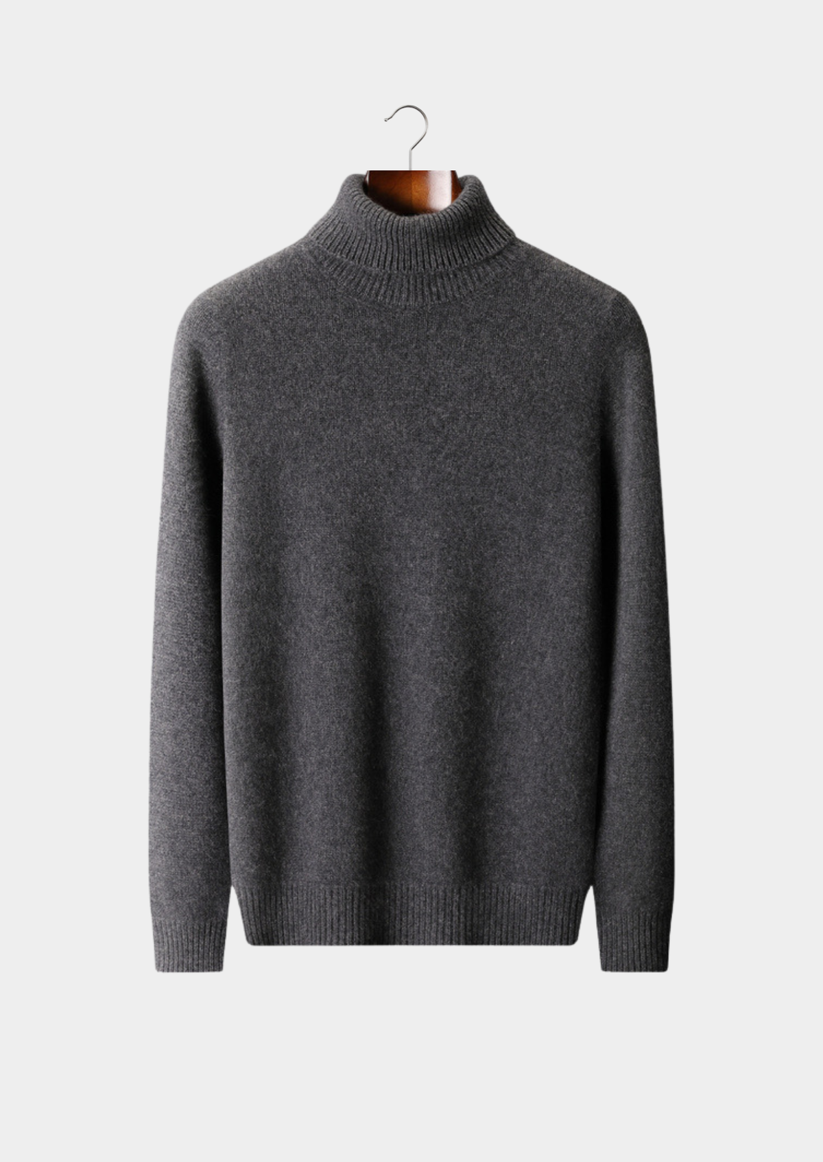 Pure Cashmere Dark Gray Essential Rollneck