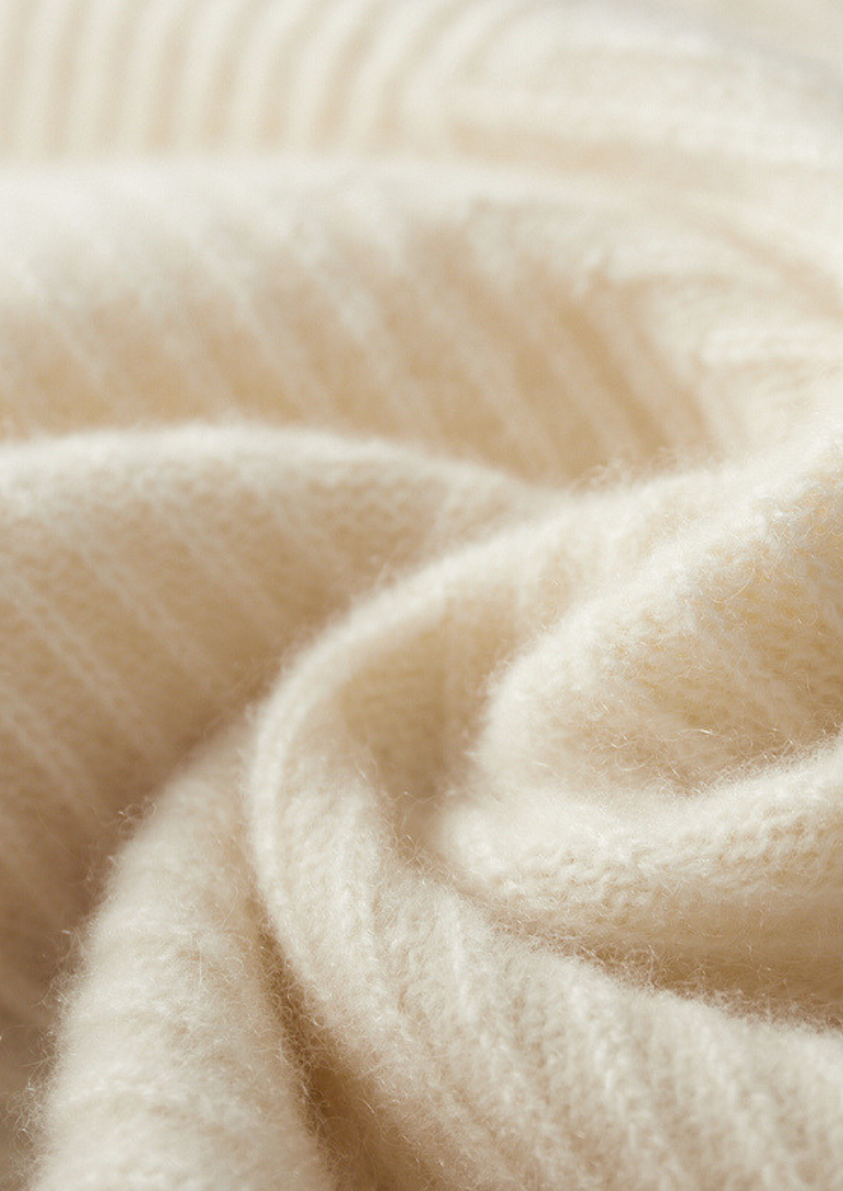 Pure Cashmere Ivory Herringbone Crewneck - photo 7