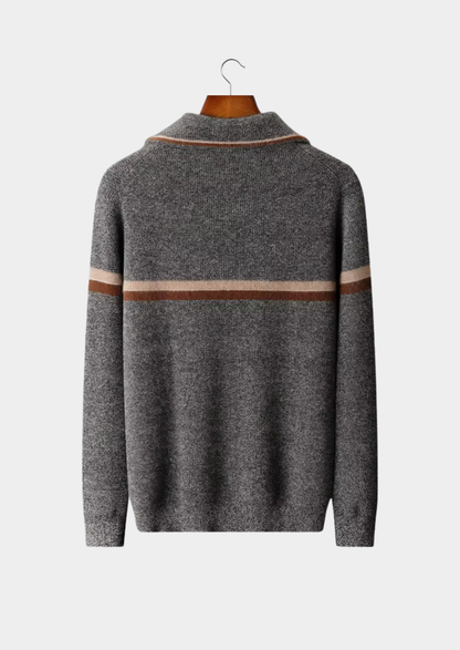 Pure Cashmere Striped Zip Cardigan - photo 2