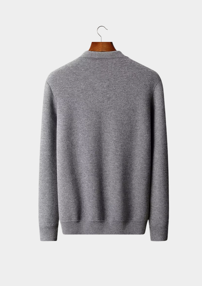 Pure Extra-Fine Merino Wool Polo Zip Cardigan - photo 2
