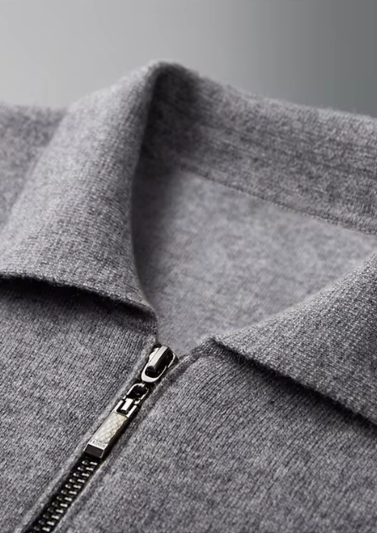 Pure Extra-Fine Merino Wool Polo Zip Cardigan - photo 4