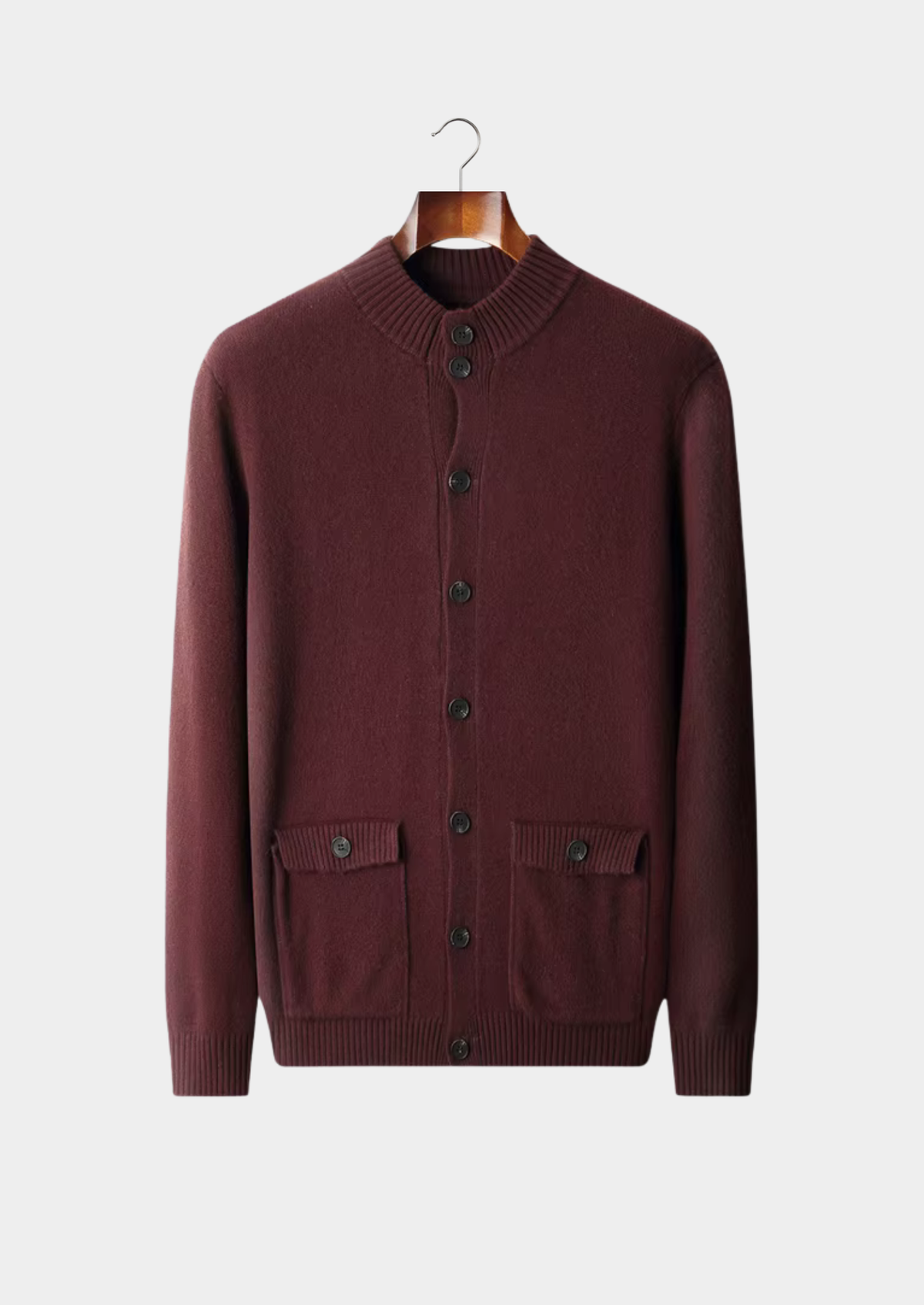 Pure Extra-Fine Merino Wool Button Cardigan - photo 6