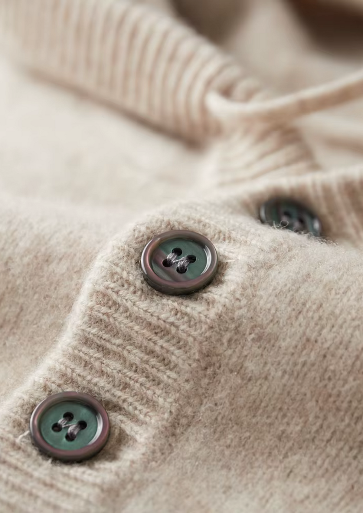 Pure Extra-Fine Merino Wool Button Hoodie - photo 10