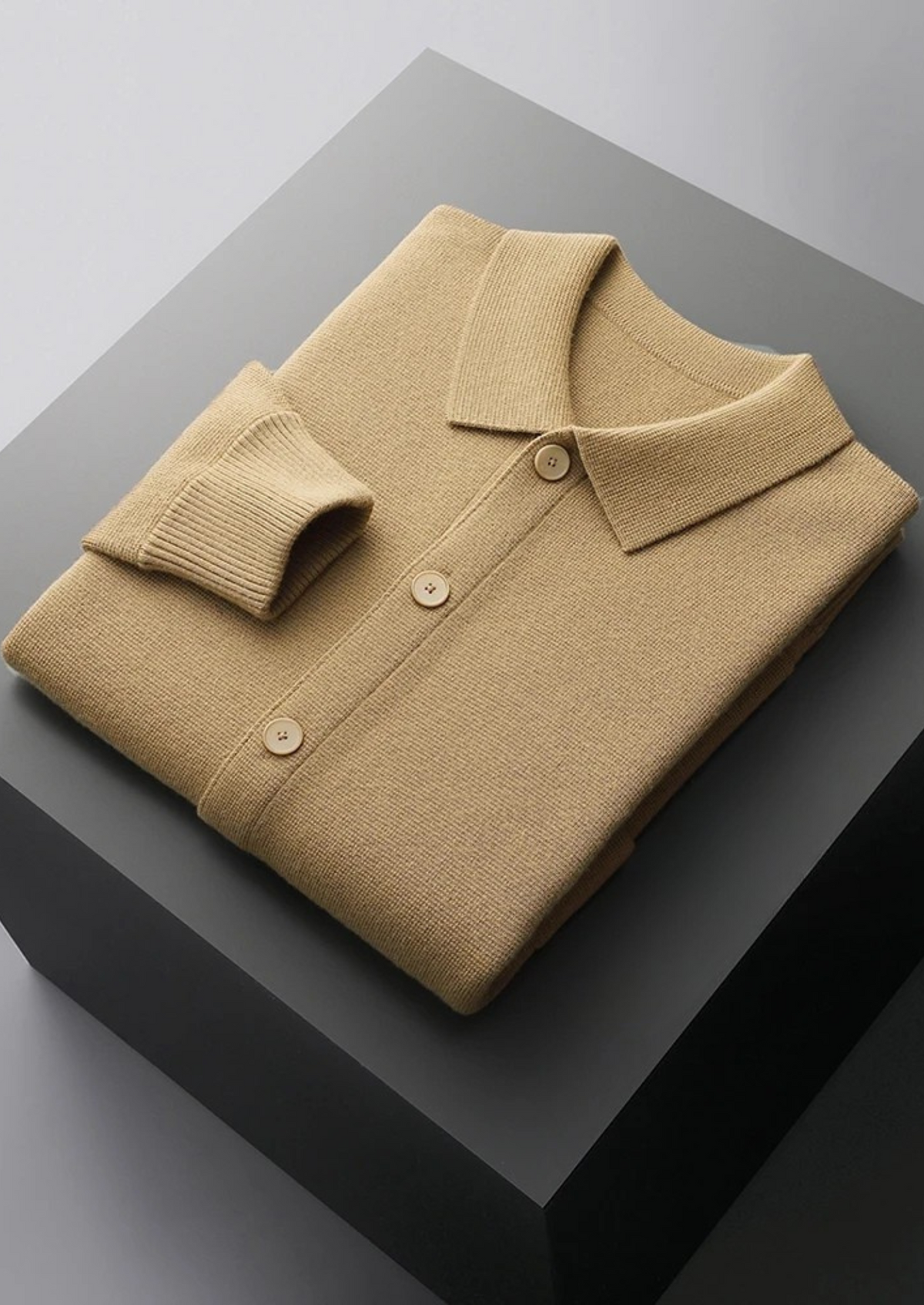 Pure Extra-Fine Merino Wool Button Overshirt - photo 5