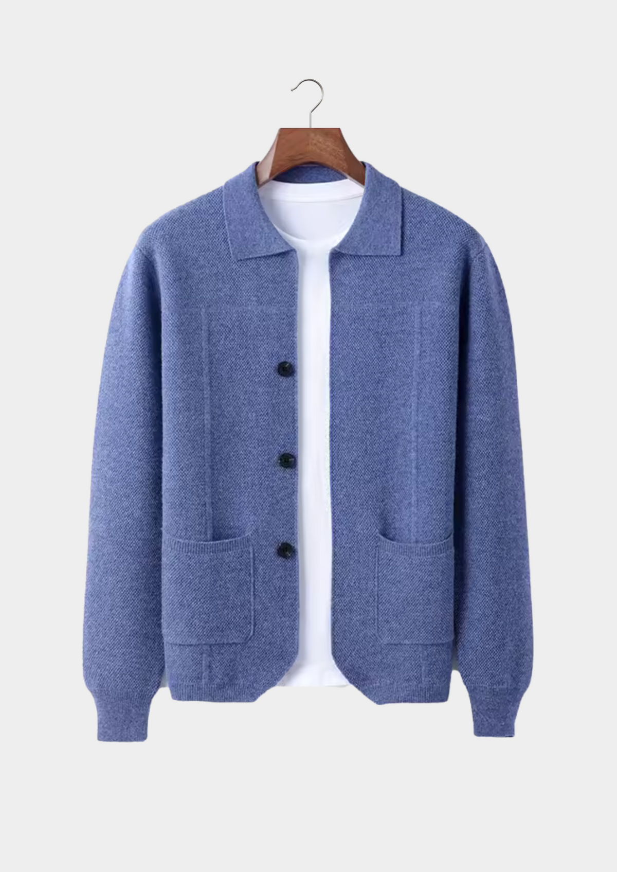 Pure Extra-Fine Merino Wool Button Overshirt - photo 2