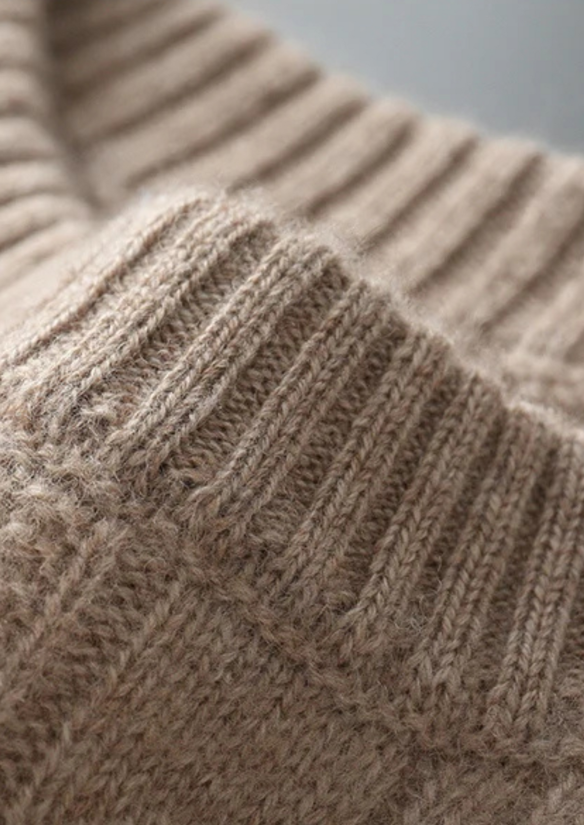 Merino Wool Cable Crewneck, Cream White - photo 4