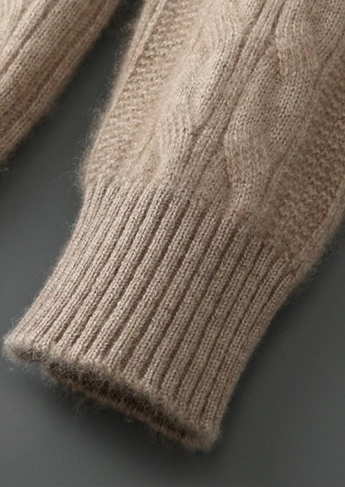 Merino Wool Cable Crewneck, Cream White - photo 7