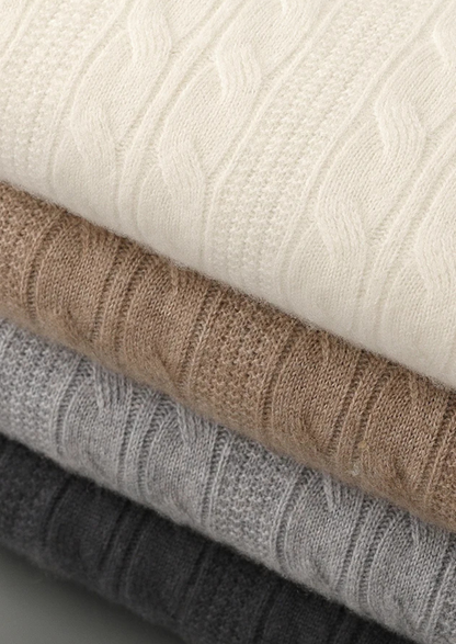 Merino Wool Cable Crewneck, Cream White - photo 8