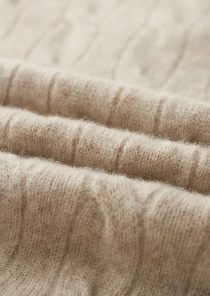 Pure Extra-Fine Merino Wool Cable Half Zip - photo 8