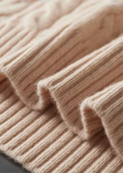 Pure Extra-Fine Merino Wool Cable Knit Crewneck - photo 4