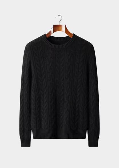 Pure Extra-Fine Merino Wool Cable Knit Crewneck - photo 7