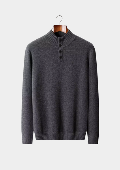Pure Extra-Fine Merino Wool Classic Button Sweater - photo 5